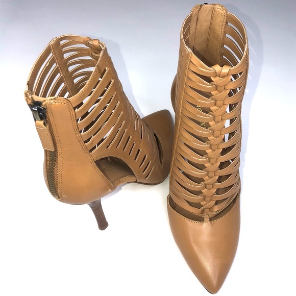 NEW WEST GLADIATOR NATURAL LEATHER HEELS - Picture 4 of 9